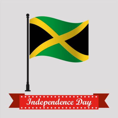 Sallanan Bayraklı Jamaika Bağımsızlık Günü