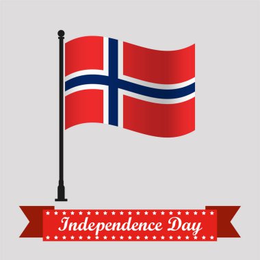 Düz Norveç 'in Sallanan Bayrağı ile Bağımsızlık Günü