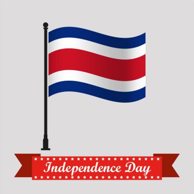 Düz Kosta Rika 'da Bayrak Sallama Günü