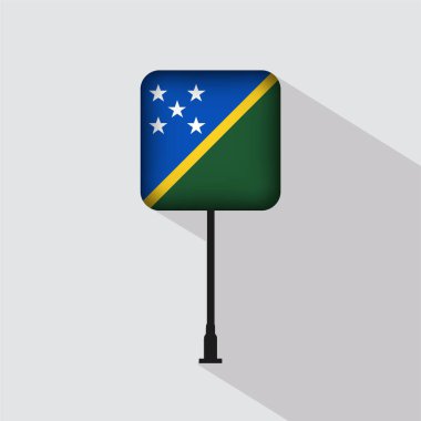 Solomon Bayrak Kutbu Vektör İllüstrasyonu