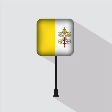 Vatikan Bayrak Kutbu Vektör İllüstrasyonu