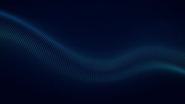 Dijital Mavi Dalga Noktası Arkaplanı