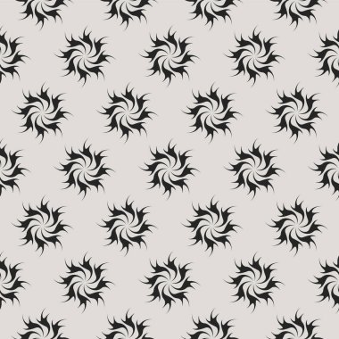 Beyaz Arkaplan 'da Modern Tarz Spiral Deseni. Kusursuz, simetrik tasarım, dinamik ve cesur bir görünüş. Tekstil, duvar kâğıtları ve dijital arkaplan için ideal.