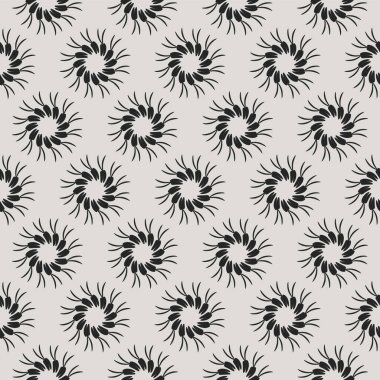 Beyaz Arkaplan 'da Modern Tarz Spiral Deseni. Kusursuz, simetrik tasarım, dinamik ve cesur bir görünüş. Tekstil, duvar kâğıtları ve dijital arkaplan için ideal.