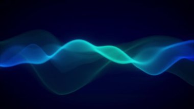 Modern İş Sunumları İçin Karanlık Çevrede Fütürist Dijital Mavi Dalga Teknolojisi Arka plan Döngüsü Animasyonu. Pürüzsüz, dinamik dijital ağ, büyüleyici zemin. Teknoloji odaklı şirket ve sunumları geliştirmek için mükemmel..
