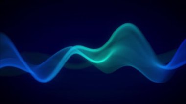 Modern İş Sunumları İçin Karanlık Çevrede Fütürist Dijital Mavi Dalga Teknolojisi Arka plan Döngüsü Animasyonu. Pürüzsüz, dinamik dijital ağ, büyüleyici zemin. Teknoloji güdümlü şirket videoları ve sunumları geliştirmek için mükemmel.