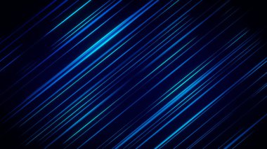 Karanlık Arkaplanda Çapraz Neon Işık Çizgileri. Keskin, parlak mavi çizgiler, hareketli ve parlak bir gelecek hissi yaratır. Teknolojiden esinlenilmiş tasarımlar, dijital sanat ve modern arka planlar için ideal..