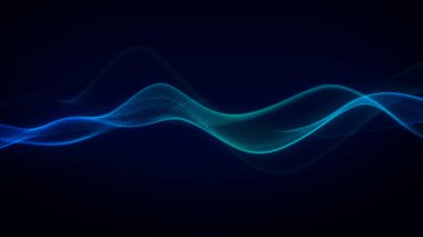 Karanlık arka planda parlayan fütürist teknoloji. Yumuşak bir gradyan ve soyut dijital tasarım. Modern teknoloji görselleri ya da yenilikçi arka planlar için mükemmel..