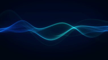 Karanlık arka planda parlayan fütürist teknoloji. Yumuşak bir gradyan ve soyut dijital tasarım. Modern teknoloji görselleri ya da yenilikçi arka planlar için mükemmel..