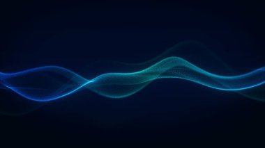 Karanlık arka planda parlayan fütürist teknoloji. Yumuşak bir gradyan ve soyut dijital tasarım. Modern teknoloji görselleri ya da yenilikçi arka planlar için mükemmel..