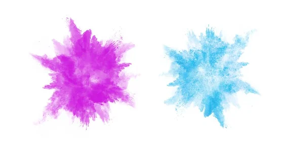 Holi Brillante Color Pintura Polvo Festival Explosión Estallido Aislado Fondo —  Fotos de Stock