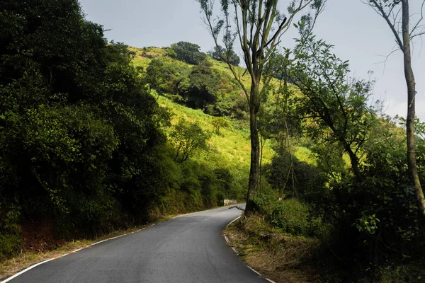 stock image Dangerous curved road of western ghats.