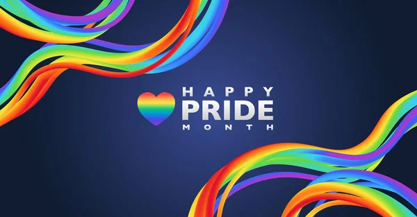 Lgbtq Pride Měsíční Banner Pro Slavnostní Průvody Večírky Společenské Akce Royalty Free Stock Vektory