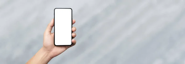 konsept - cep telefonu ile beton arka plan - kolay modifikasyon