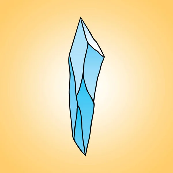 Crystal Natural Mineral Gemstone Game Icon Vector Illustration — 图库矢量图片