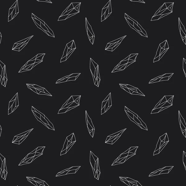 Crystal Natural Mineral Seamless Pattern Vector Illustration — Wektor stockowy