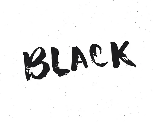 Black Lettering Word Textured Calligraphic Sign Vector Illustration — Stockvektor