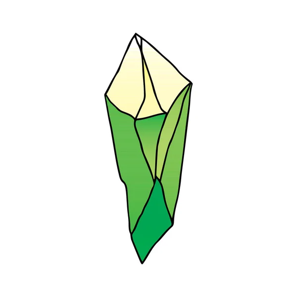 Crystal Natural Mineral Gemstone Game Icon Vector Illustration — Vector de stock