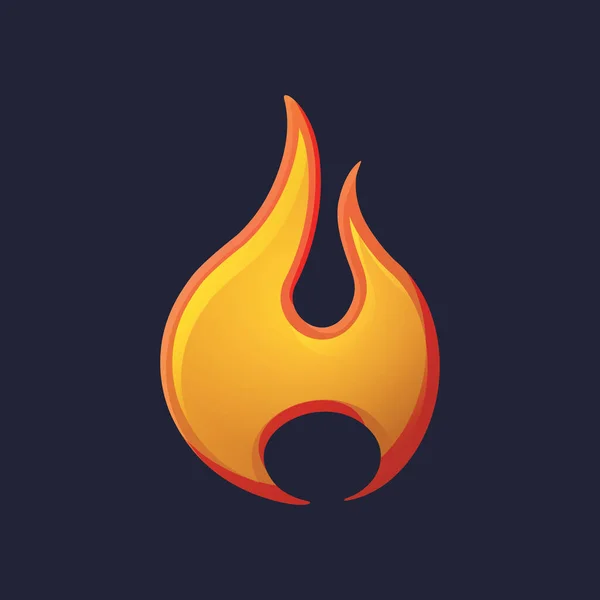Game Asset Gaming User Interface Fire Icon Vector Illustration — Stockový vektor