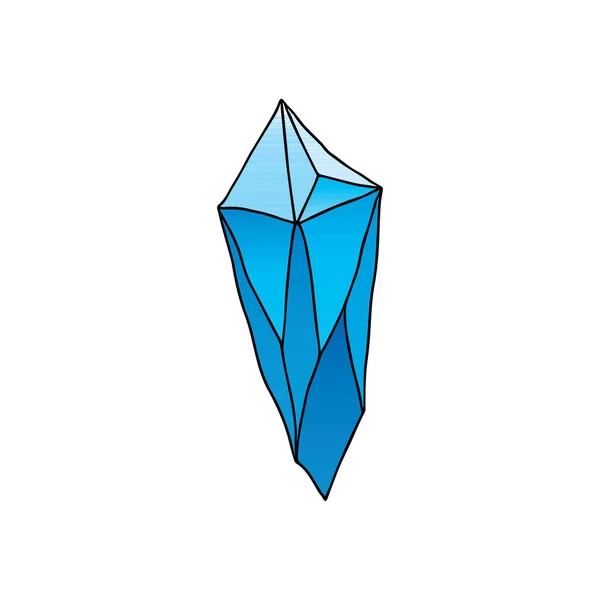 Crystal Natural Mineral Gemstone Game Icon Vector Illustration — Stockvector