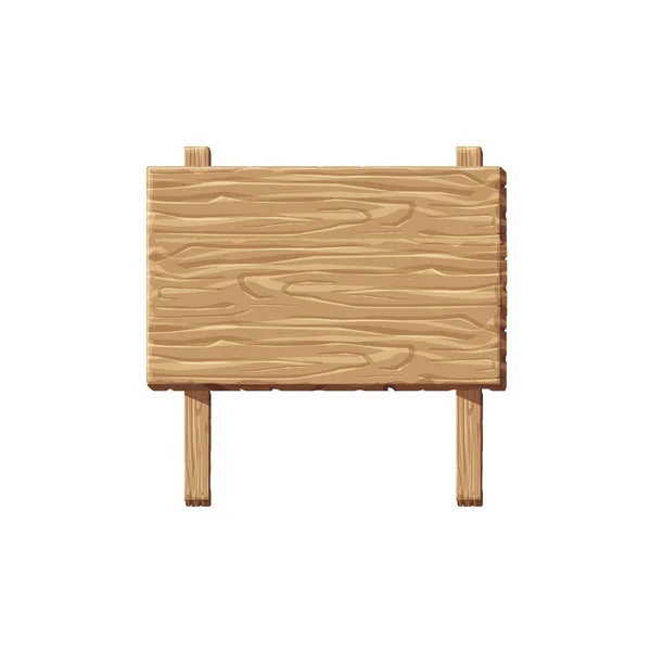 Wood Sign Empty Wooden Signboard Template Vector Illustration — Stock vektor