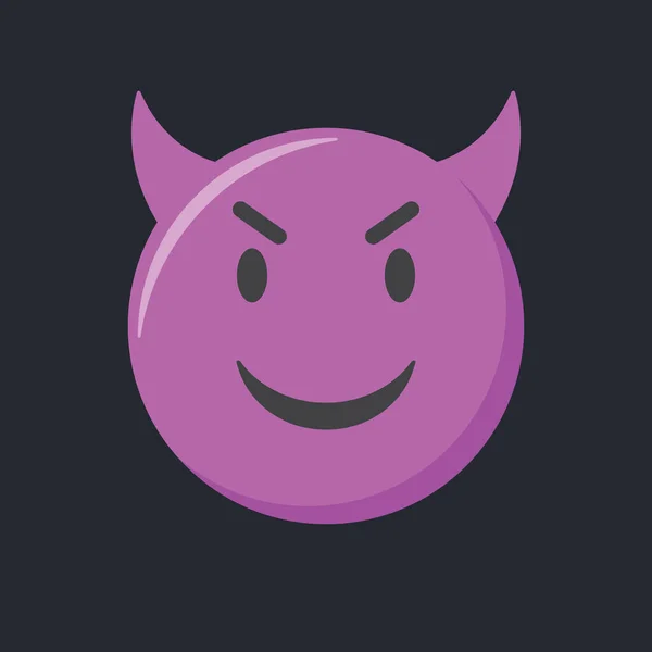 Emoji Icon Angry Evil Emoticon Vector Illustration — Stok Vektör