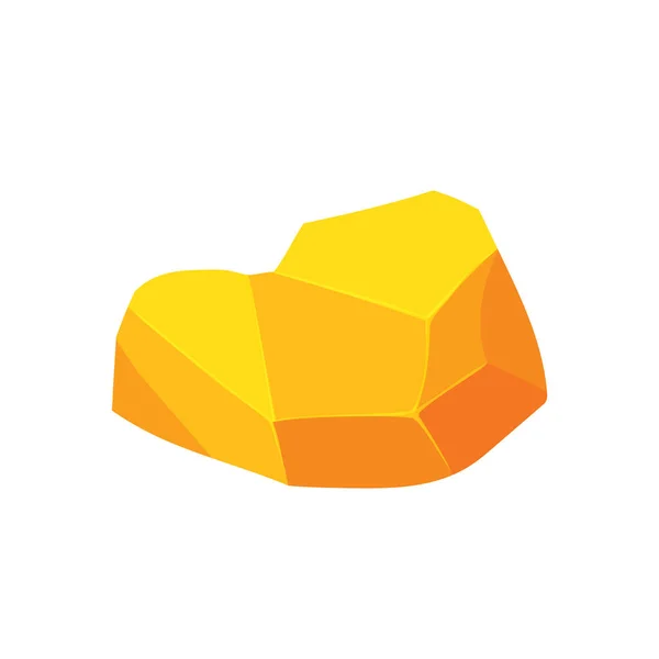 Game Asset Gaming User Interface Gold Rock Icon Vector Illustration — 图库矢量图片