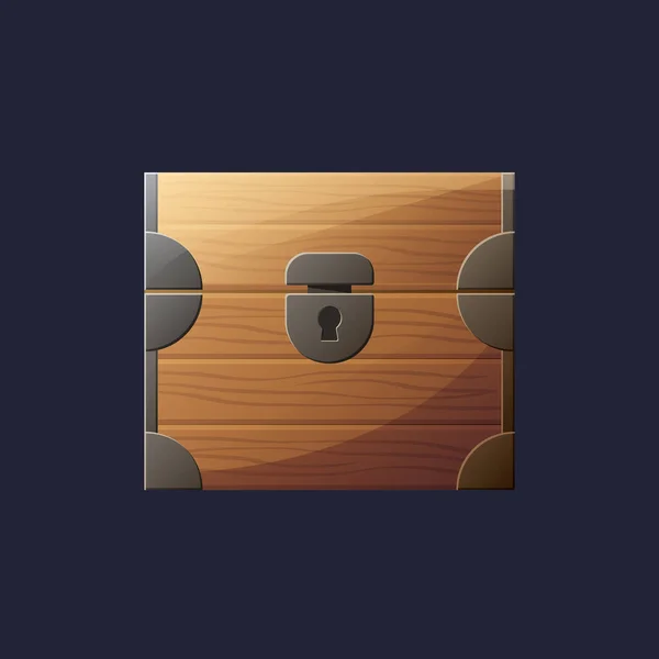 Game Asset Gaming User Interface Chest Icon Vector Illustration — Stockvector