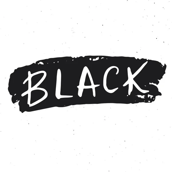 Black Lettering Word Textured Calligraphic Sign Vector Illustration — Stockvektor