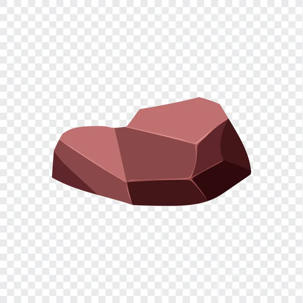 Ore Rock Boulder Natural Shape Stone Vector Illustration — Vetor de Stock