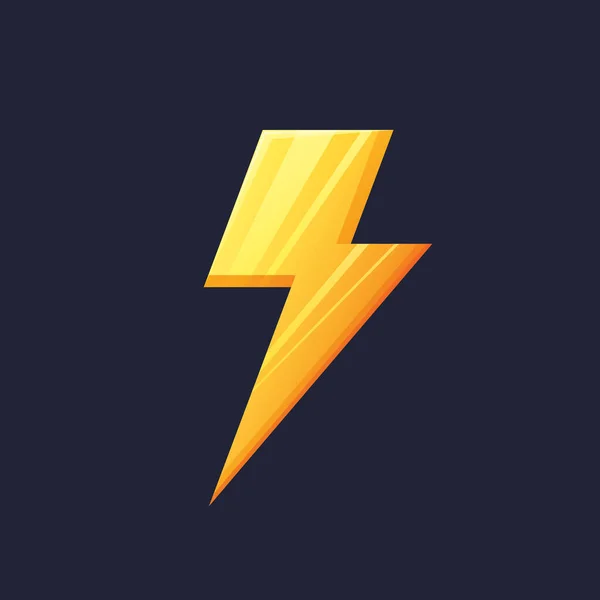 Game Asset Gaming User Interface Lightning Icon Vector Illustration — Stock Vector