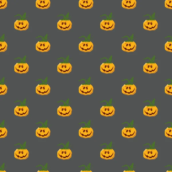 Halloween Pumpkin Seamless Pattern Cute Cartoon Pumpkins Holiday Background Design — Stockový vektor