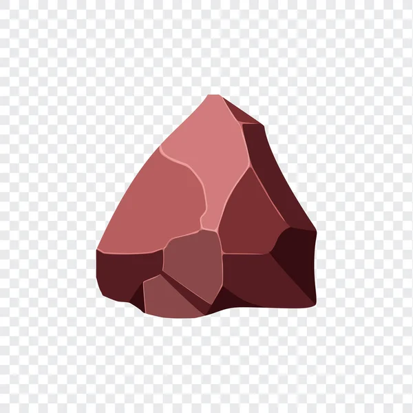 Ore Rock Boulder Natural Shape Stone Vector Illustration — Stok Vektör