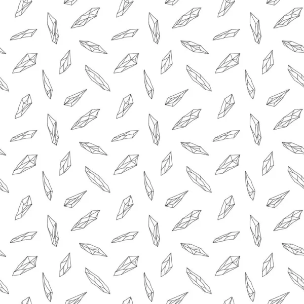 Crystal Natural Mineral Seamless Pattern Vector Illustration — Wektor stockowy