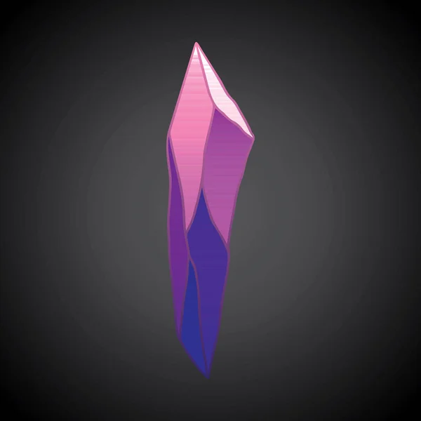 Crystal Natural Mineral Gemstone Game Icon Vector Illustration — Stok Vektör
