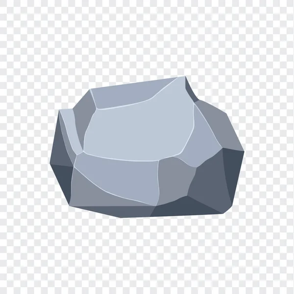 Rock Boulder Natural Shape Stone Vector Illustration — Vetor de Stock