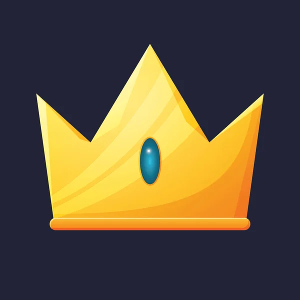 Game Asset Gaming User Interface Crown Icon Vector Illustration — Διανυσματικό Αρχείο