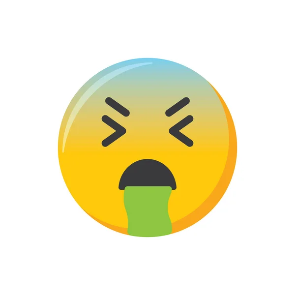 Emoji Icon Sick Face Ill Emoticon Vector Illustration Vector de stock