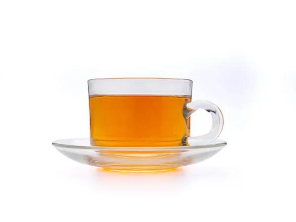 Close Uma Xícara Chá Isolada Sobre Fundo Branco Conceito Bebida — Fotografia de Stock