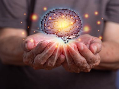Yaşlılarda bunama. Hafıza kaybı. Alzheimer, Parkinson hastalığı, felç, nöbet ya da akıl sağlığı. Nöroloji ve psikoloji. Bilim ve tıp konsepti