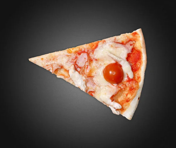 Lahodná Pizza Tmavém Pozadí Close — Stock fotografie