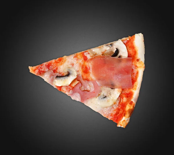 Deliciosa Pizza Sobre Fondo Oscuro —  Fotos de Stock
