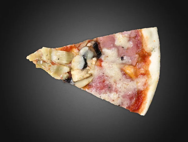Leckere Pizza Auf Dunklem Hintergrund Nahaufnahme — Stockfoto