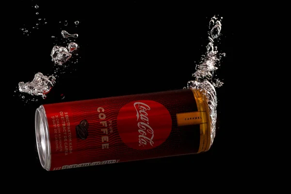 Bebida Coca Cola Com Extrato Café Caramelo — Fotografia de Stock