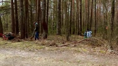 Bir aile günü manzaralı bir çam ormanında temizlik işleriyle uğraşarak geçirir. Doğayla ve birbirleri ile iletişim kurarken çöpleri toplarlar ve temiz havanın tadını çıkarırlar..