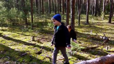 İki çocuk ağaçlar ve yeşilliklerle dolu yemyeşil bir ormanı keşfediyor. Bir çocuk düşmüş bir kütükte denge kurarken, diğeri çevreyi gözlemliyor. Dışarıda vakit geçirmenin tadını çıkarıyorlar..