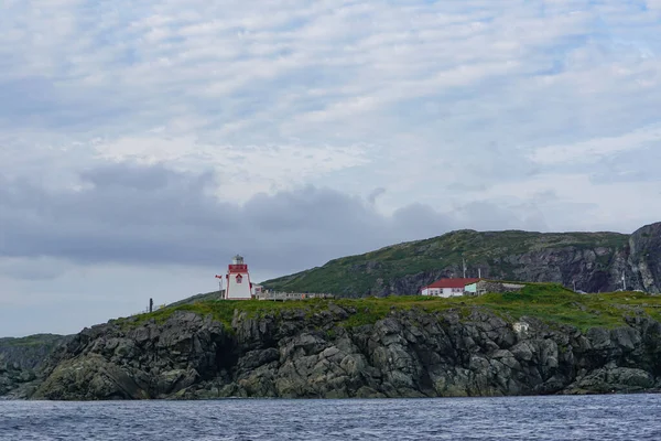 Newfoundland Kanada Fox Point Lighthouse Fishing Point Založený Roce 1912 — Stock fotografie