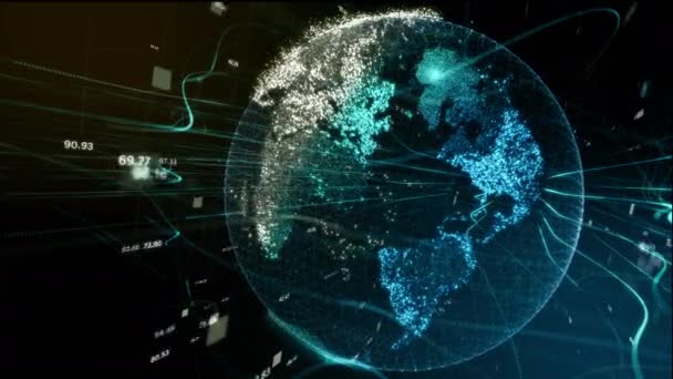 World Trade Map Smart Deep Tech Spacetech Big Data Aktieindex — Stockvideo