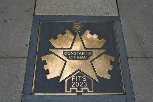 Stock image Constantin Chiriac, President of the Sibiu International Theatre Festival in Sibiu's Walk of Fame