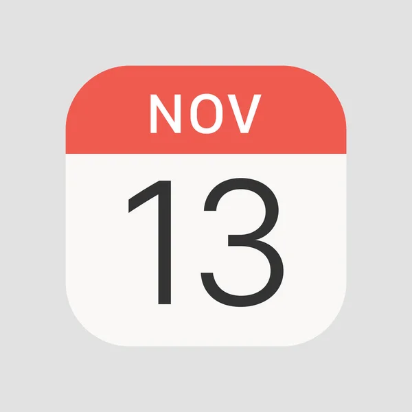 Νοεμβρίου Εικονίδιο Απομονώνεται Στο Παρασκήνιο Ημερολόγιο Σύμβολο Σύγχρονο Απλό Διάνυσμα — Διανυσματικό Αρχείο